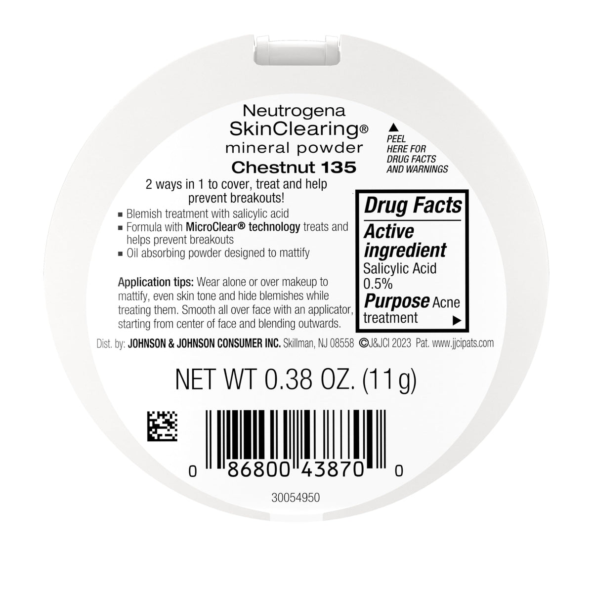 Poudre Minérale Pressée Neutrogena 135 Châtaigne ouverte