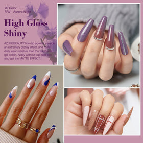 Poudres à ongles AZUREBEAUTY en différentes couleurs