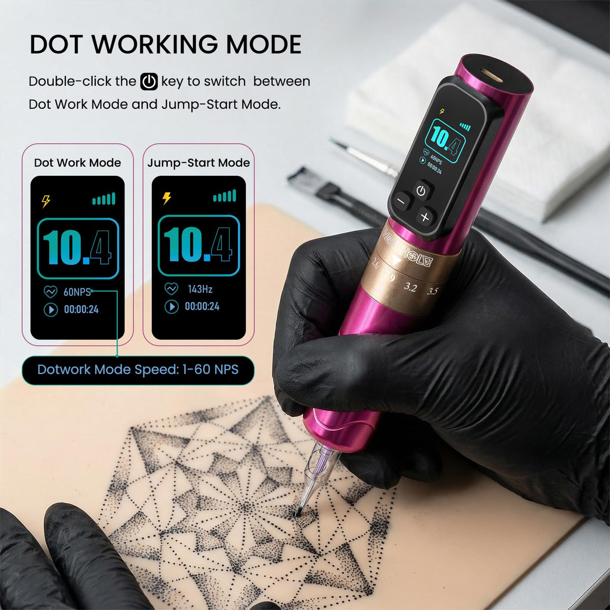 Pratique de la peau incluse dans le kit de tatouage Wormhole