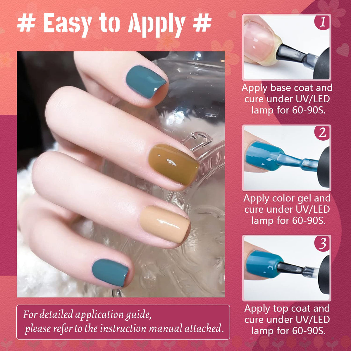 Présentation complète du kit de vernis à ongles gel JODSONE
