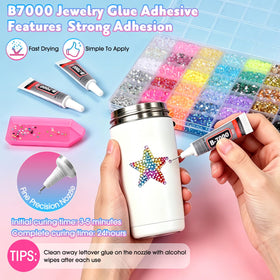 Présentation de la variété de couleurs des strass en résine Gybver