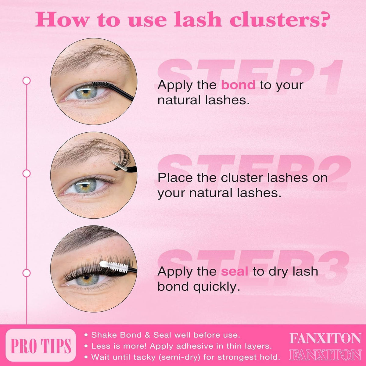 Présentation des cils naturels du Kit FANXITON