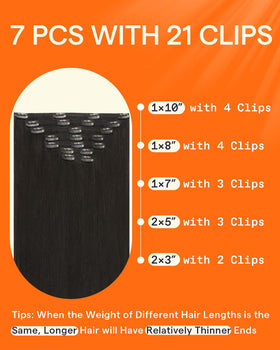 Présentation des extensions cheveux Full Shine en noir dans leur emballage