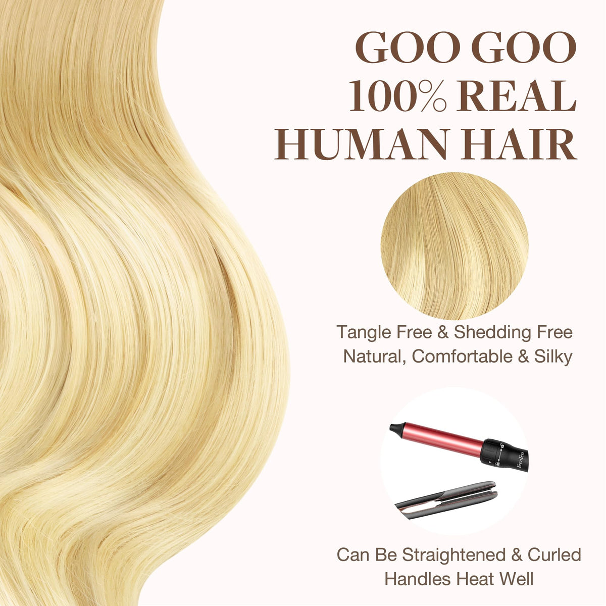 Présentation des extensions de cheveux GOO GOO avec reflets