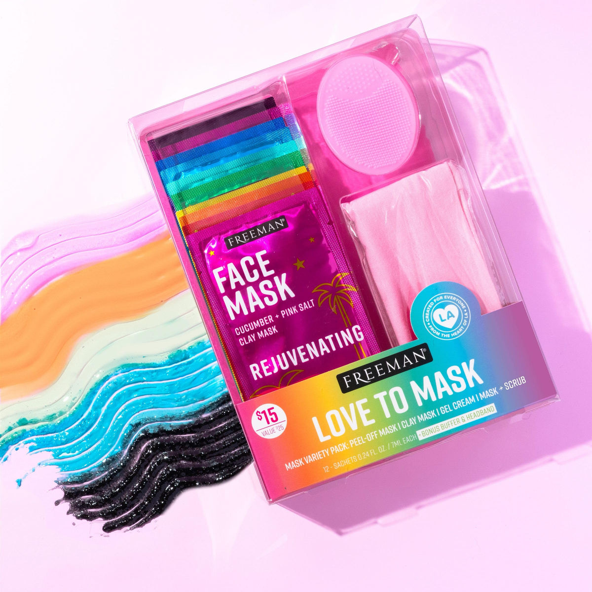 Présentation des masques Freeman dans le kit Love to Mask