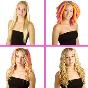 Présentation des rouleaux à cheveux MC MAGIC CURLER étendus à 22 pouces