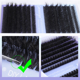 Présentation du kit d'extensions de cils Geeneiya sur fond neutre