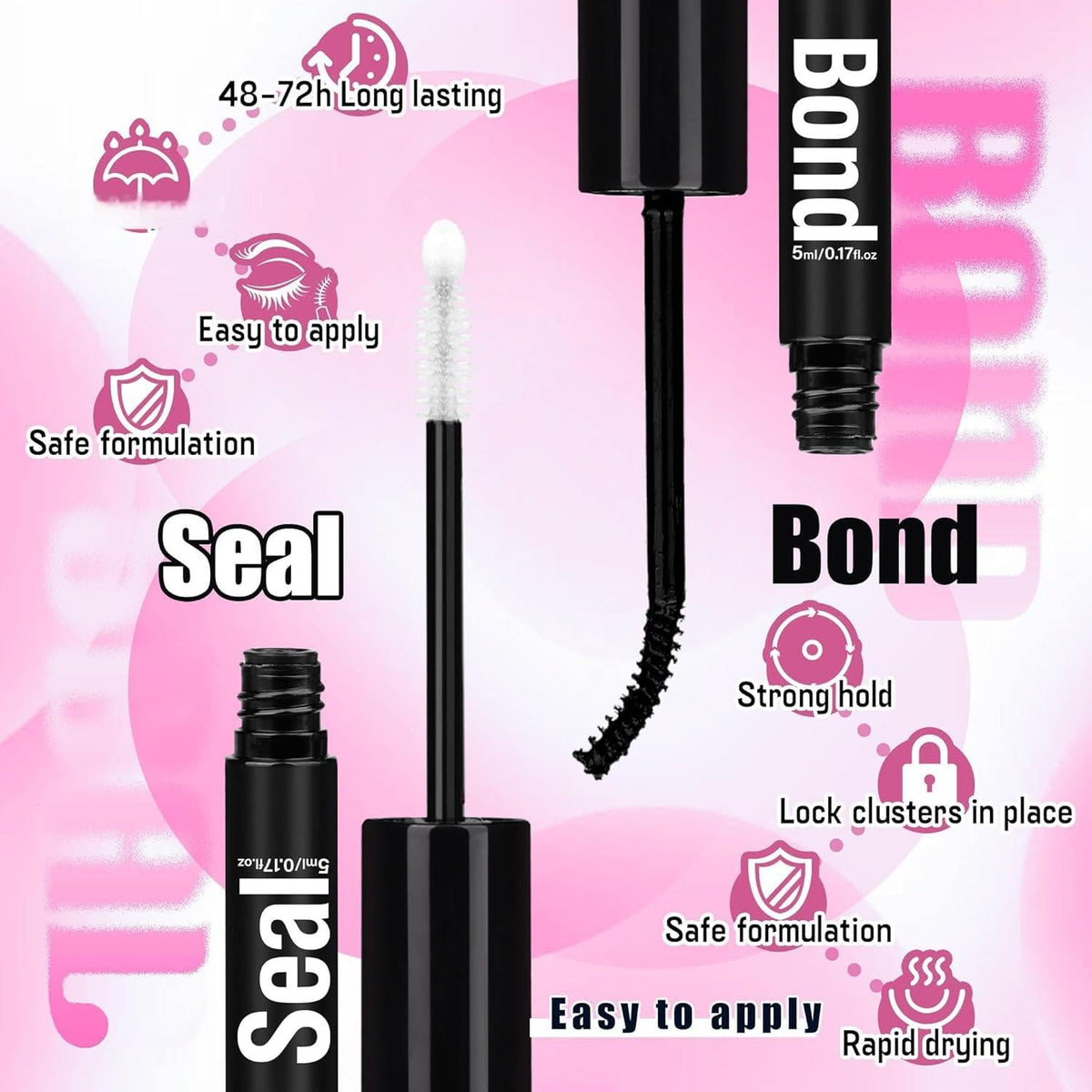 Présentation du kit de cils FANXITON sur fond blanc