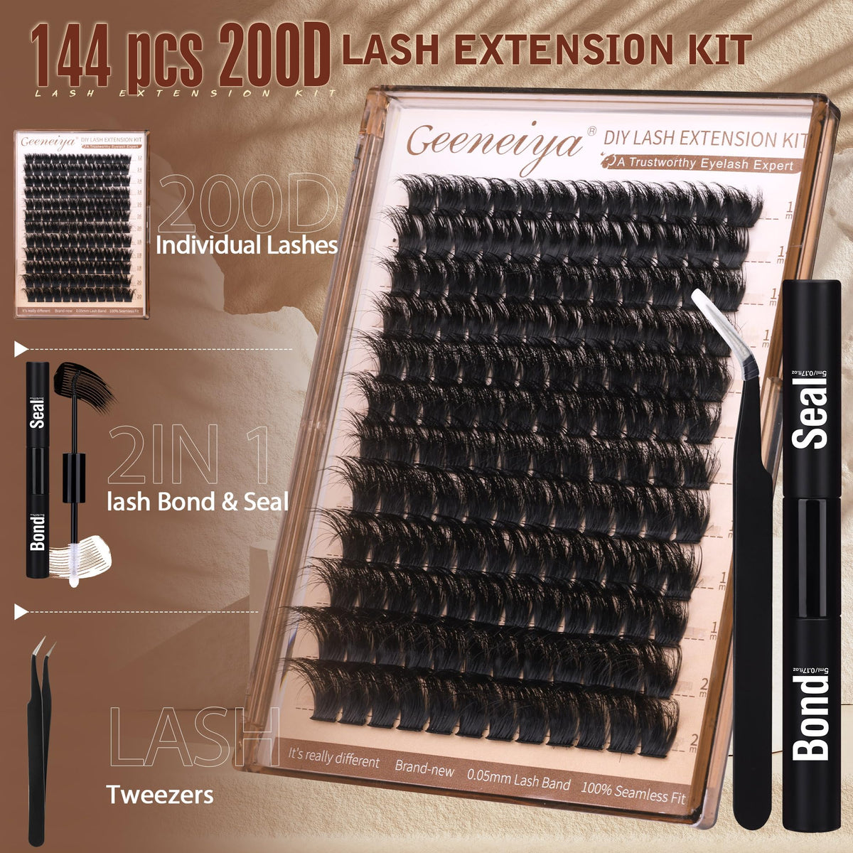 Présentation du kit de cils Geeneiya 200D