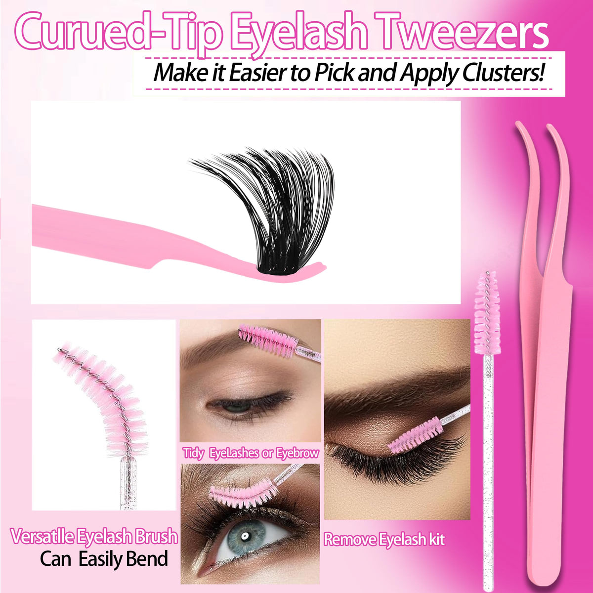 Présentation du kit de cils YIDUO avec tous les accessoires