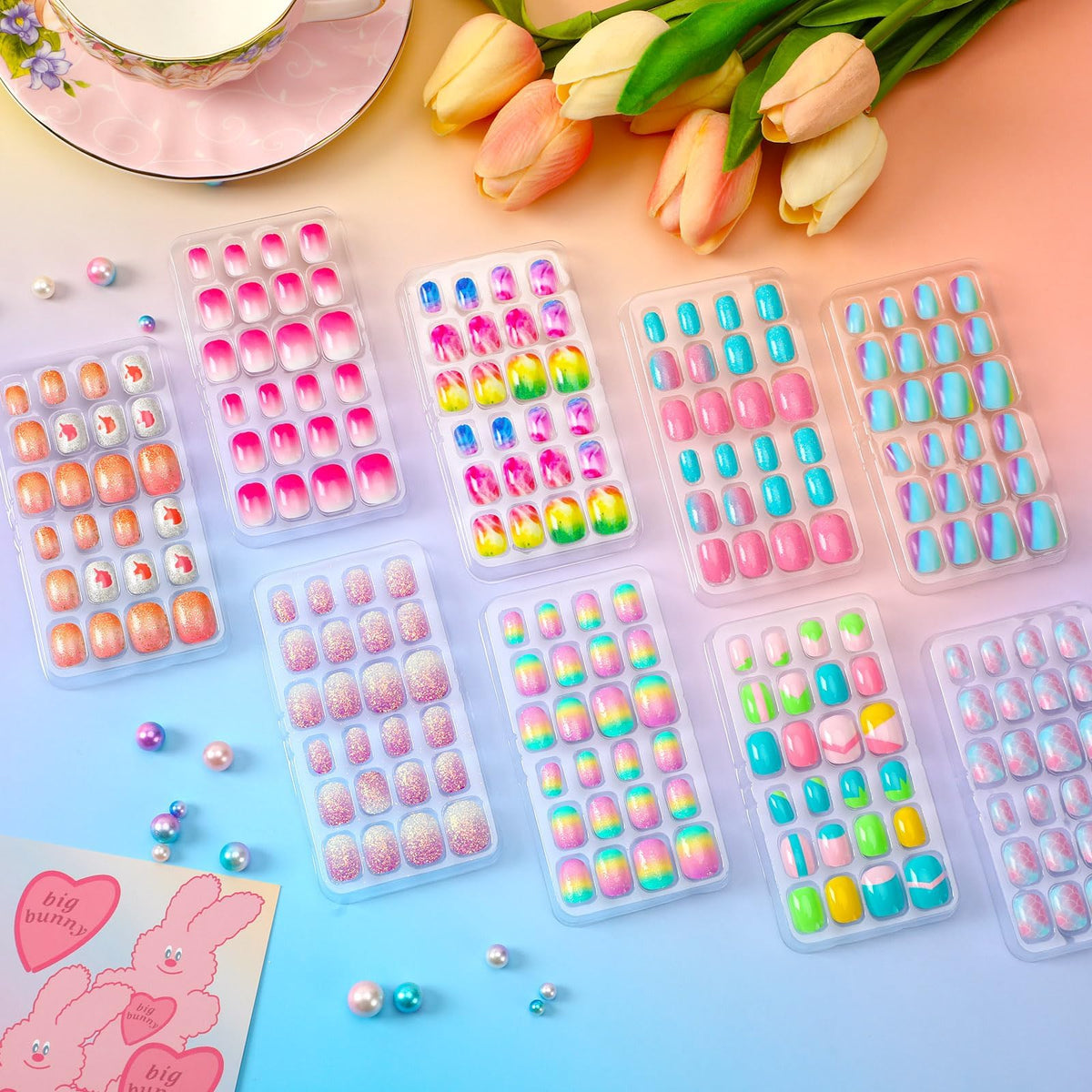 Présentation du kit de press on nails BOARDFEB pour enfants