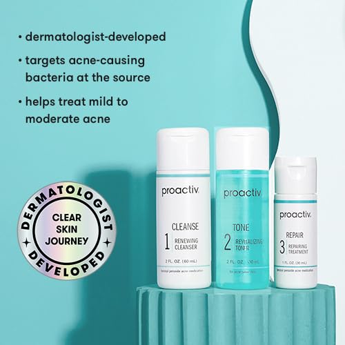 Présentation du kit Proactiv 3 étapes sur fond blanc