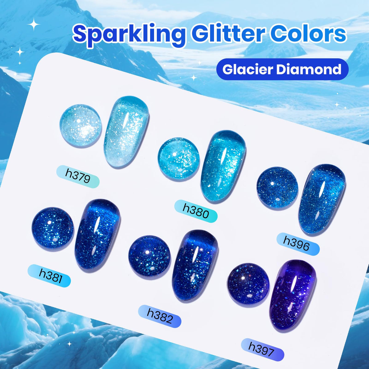 Présentation du set de vernis à ongles gel bleu beetles avec packaging