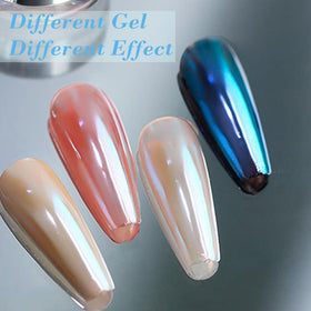 Pretty Diva Poudre à Ongles Chrome Lunaire 0,3g finition mermaid sur ongles