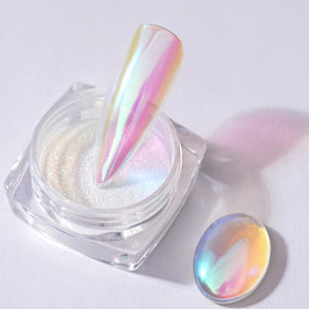 Pretty Diva Poudre Chromée 0,3g vue avant avec couvercle transparent