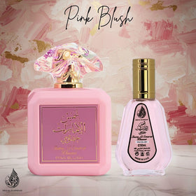 Prise de vue artistique des flacons de parfum Pink Blush