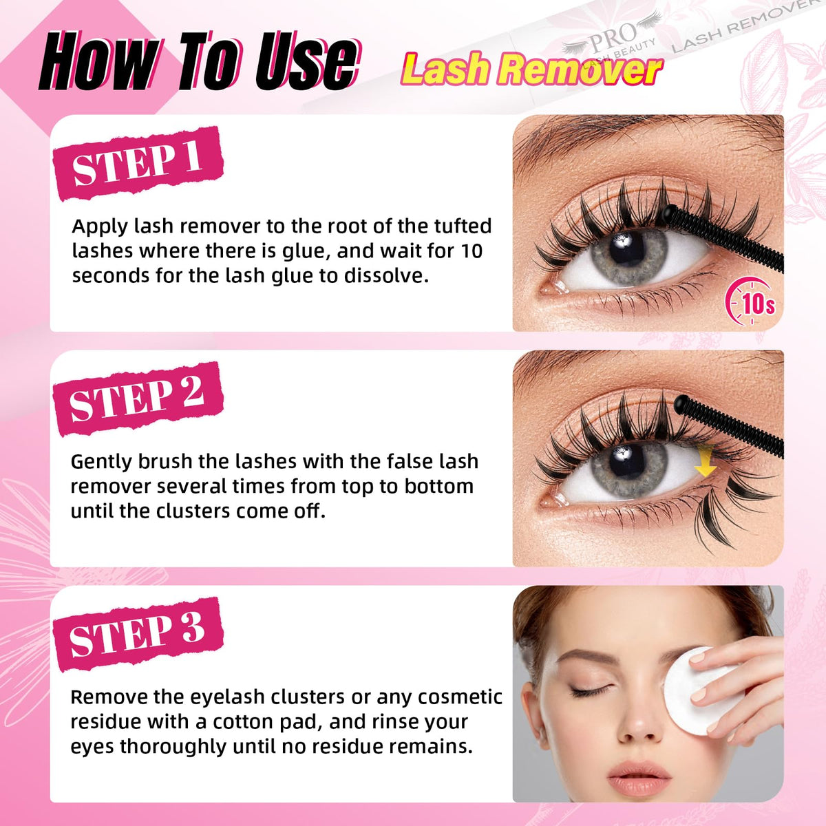 PRO LASHBEAUTY kit de colle à cils avec accessoires sur table