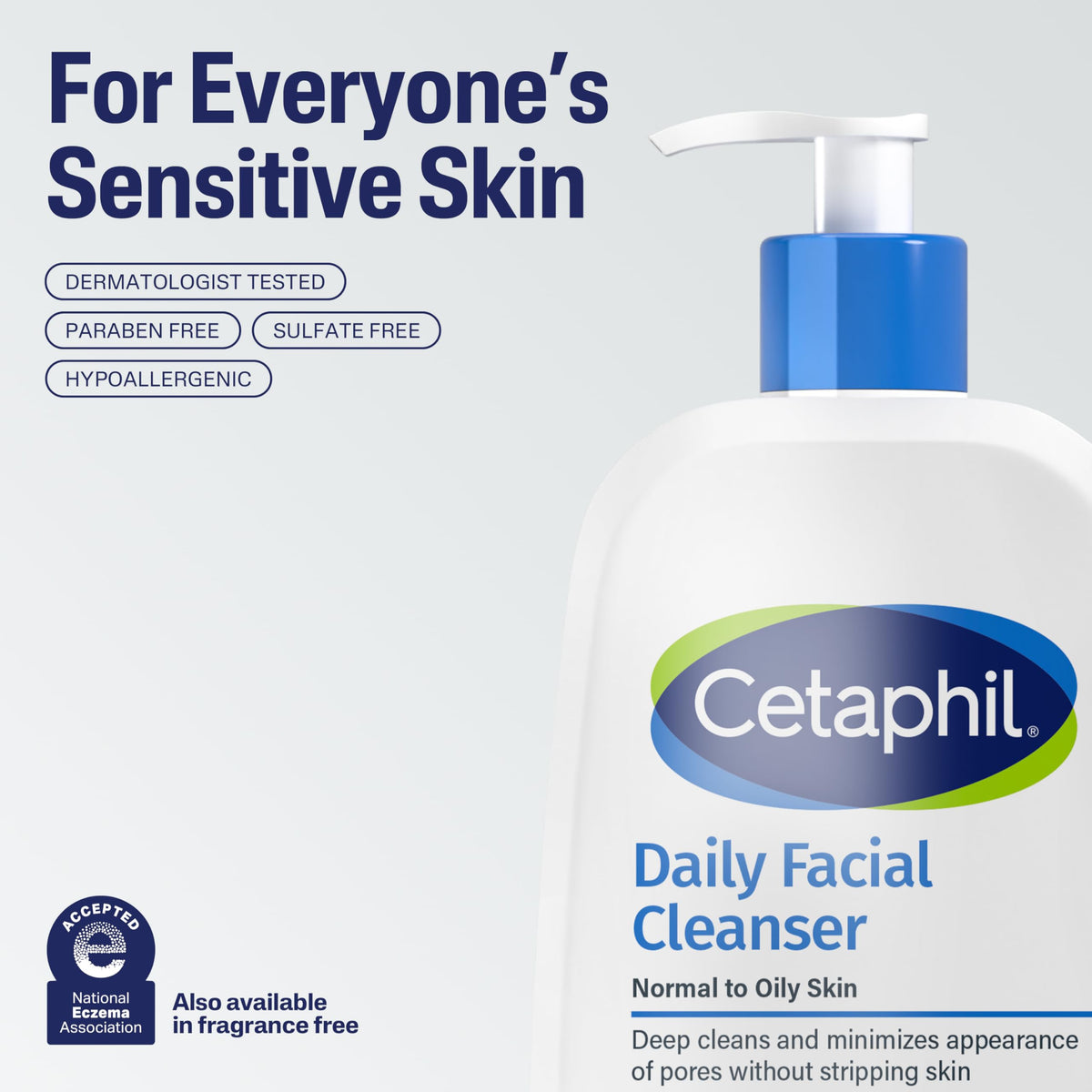 Produit Cetaphil Nettoyant Visage sur un fond neutre