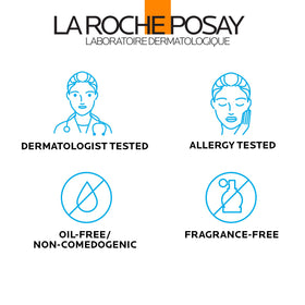 Produit La Roche-Posay Anthelios sur une table avec accessoires