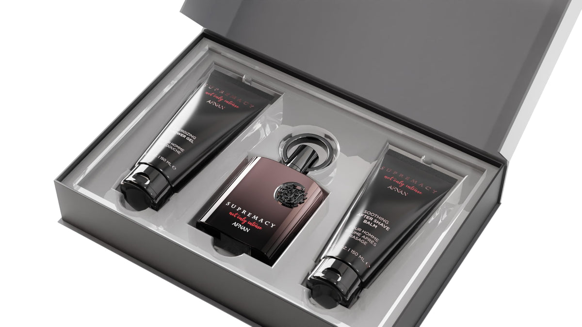 Produits Afnan Supremacy Not Only Intense sur fond neutre