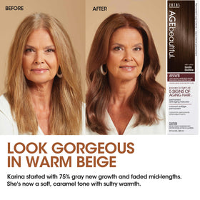 Produits AGE beautiful dans un salon de coiffure