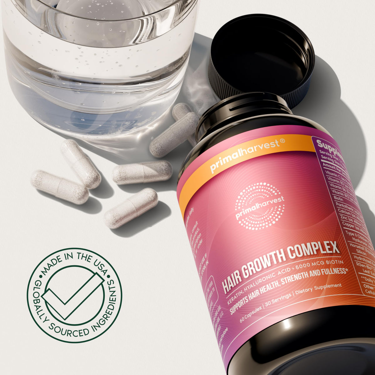 Produits de beauté avec Complexe de Croissance Capillaire Primal Harvest
