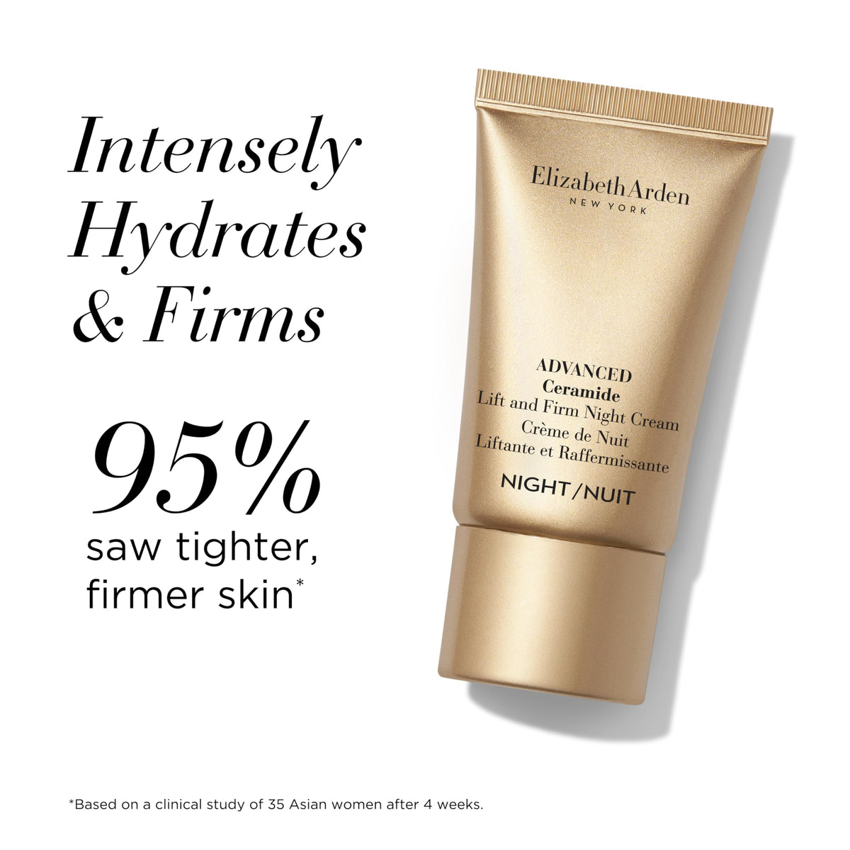 Produits de soin de la peau Elizabeth Arden sur fond blanc