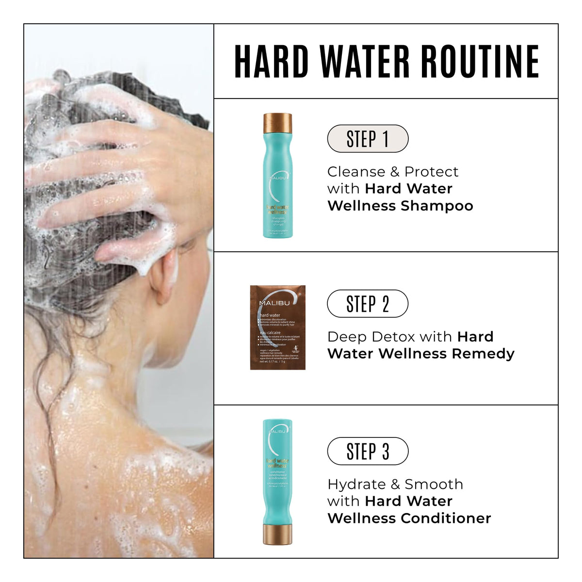 Produits de soins capillaires Malibu C ensemble