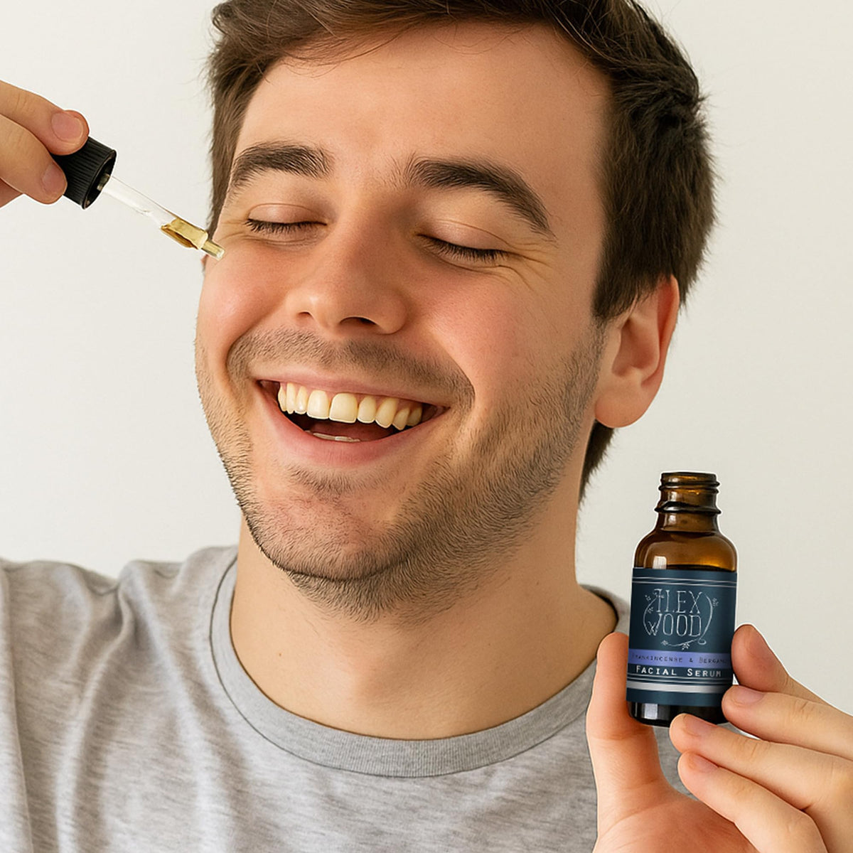 Produits de soins de la peau avec le sérum à l'encens et bergamote