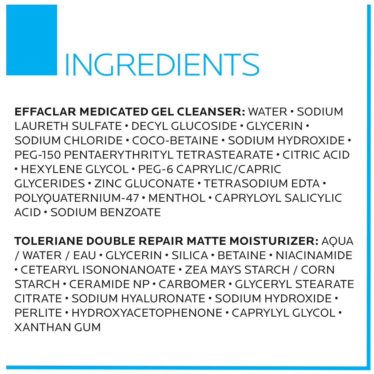Produits de soins La Roche-Posay sur une table de salle de bain