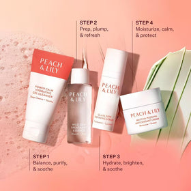 Produits du Kit Découverte Peau de Verre sur une table