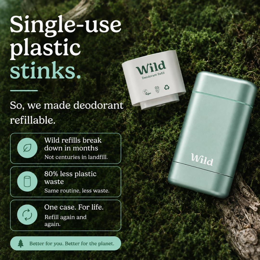 Produits Wild avec ingrédients naturels sur une surface en bois