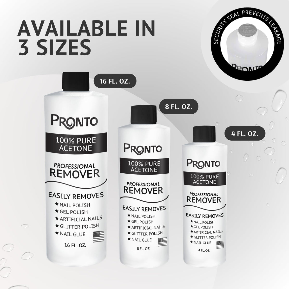 Pronto Dissolvant à Ongles 240 ml avec accessoires de manucure