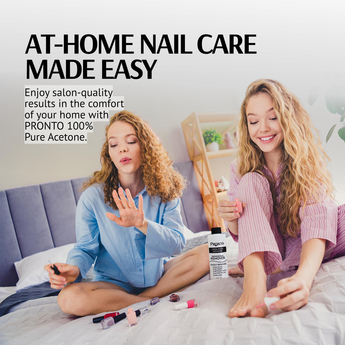 Pronto Dissolvant à Ongles en action sur des ongles