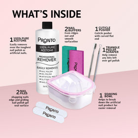 Pronto Dissolvant de Vernis à Ongles 100% Acétone 473 ml avec étiquette