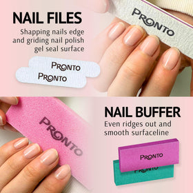 Pronto Dissolvant de Vernis à Ongles 100% Acétone 473 ml et accessoires de manucure