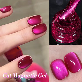 Proximité du flacon de vernis gel Dragon Fruit avec une lampe UV
