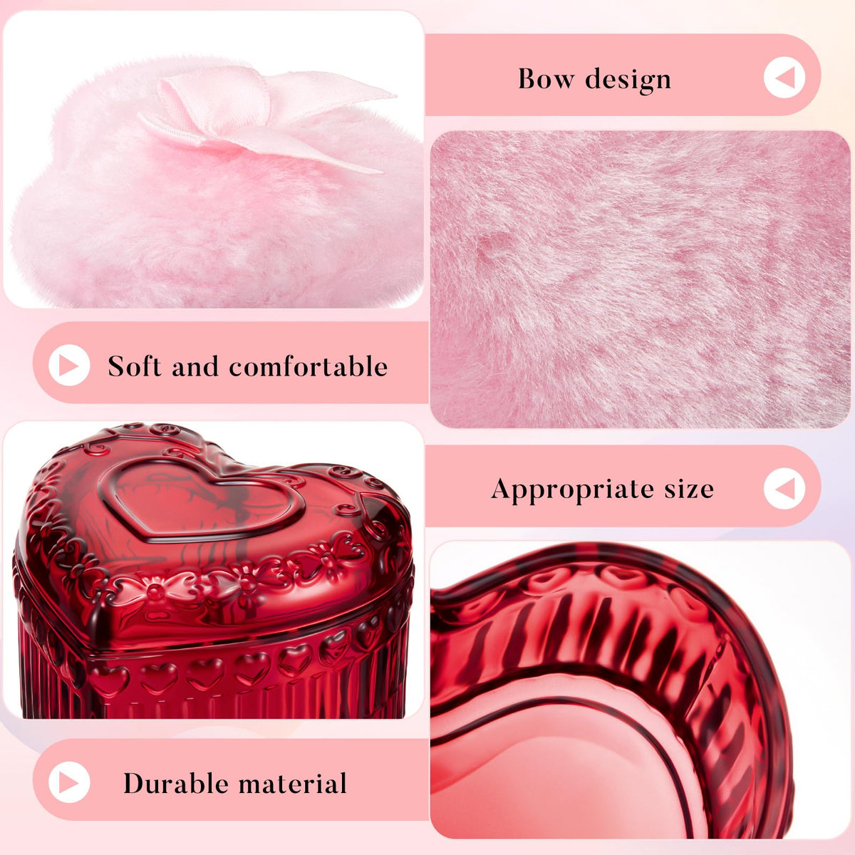 Puff en velours utilisé pour l'application de poudre sur le visage