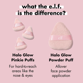 Puffs e.l.f. Halo Glow Pinkie Puffs avec bande en satin