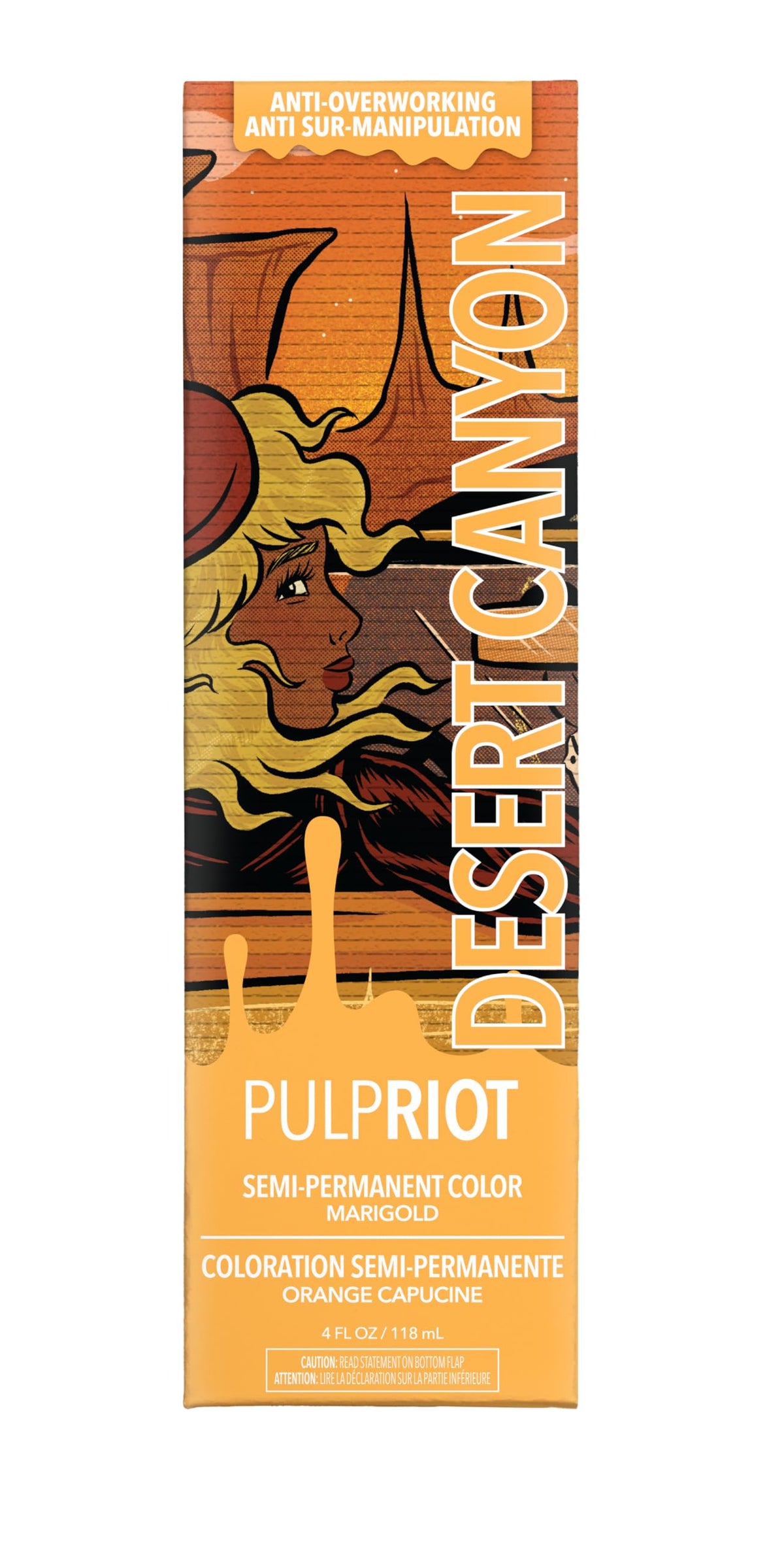 Pulp Riot Couleur de Cheveux Semi-Permanente Marigold 4 oz vue avant