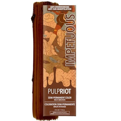 Pulp Riot couleur semi-permanente Chocolat Brun tube de 4 oz vue avant