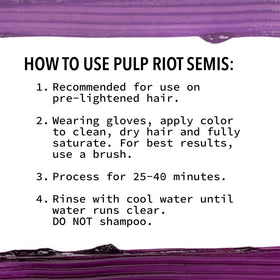 Pulp Riot Dark Matter en utilisation sur cheveux pré-éclaircis