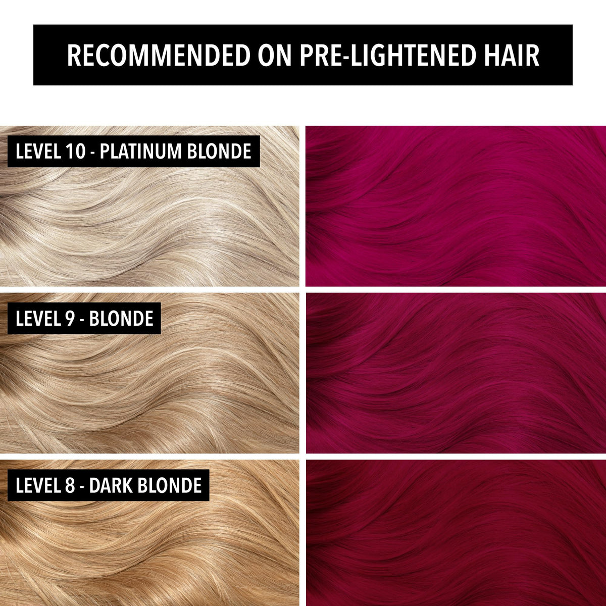 Pulp Riot Exoplanet couleur de cheveux semi-permanente magenta application sur cheveux