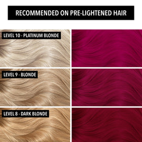 Pulp Riot Exoplanet couleur de cheveux semi-permanente magenta application sur cheveux