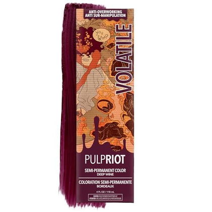 Pulp Riot Volatile 4 oz couleur rouge vin, tube avant