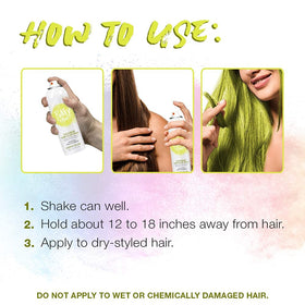 Punky Spray Coloration Temporaire Jaune Léopard à côté de produits de beauté