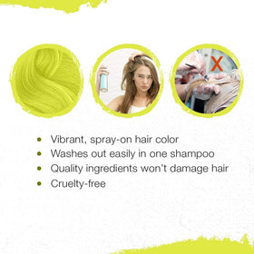 Punky Spray Coloration Temporaire Jaune Léopard avec d'autres couleurs