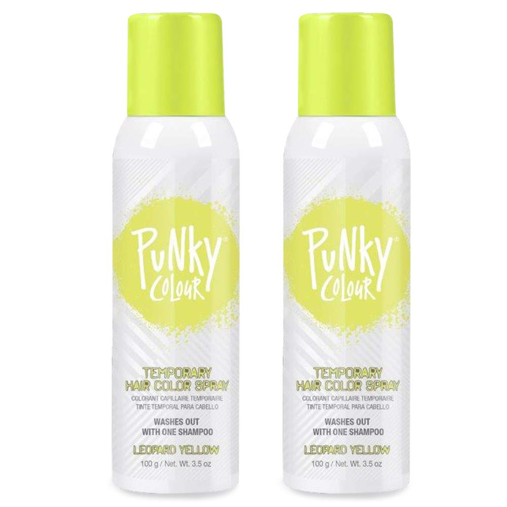 Punky Spray Coloration Temporaire Jaune Léopard vue avant