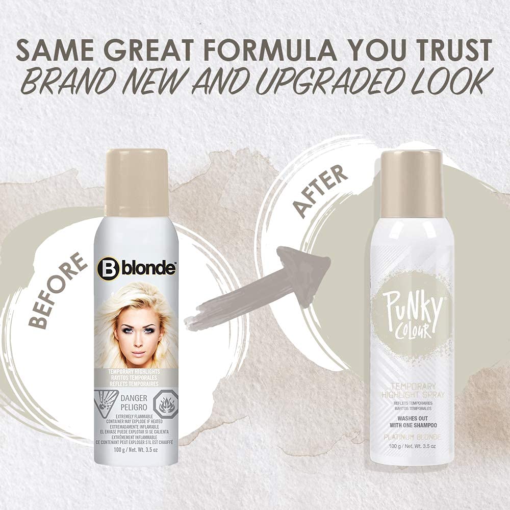 Punky Spray de Coloration Temporaire Blond Platine, packaging