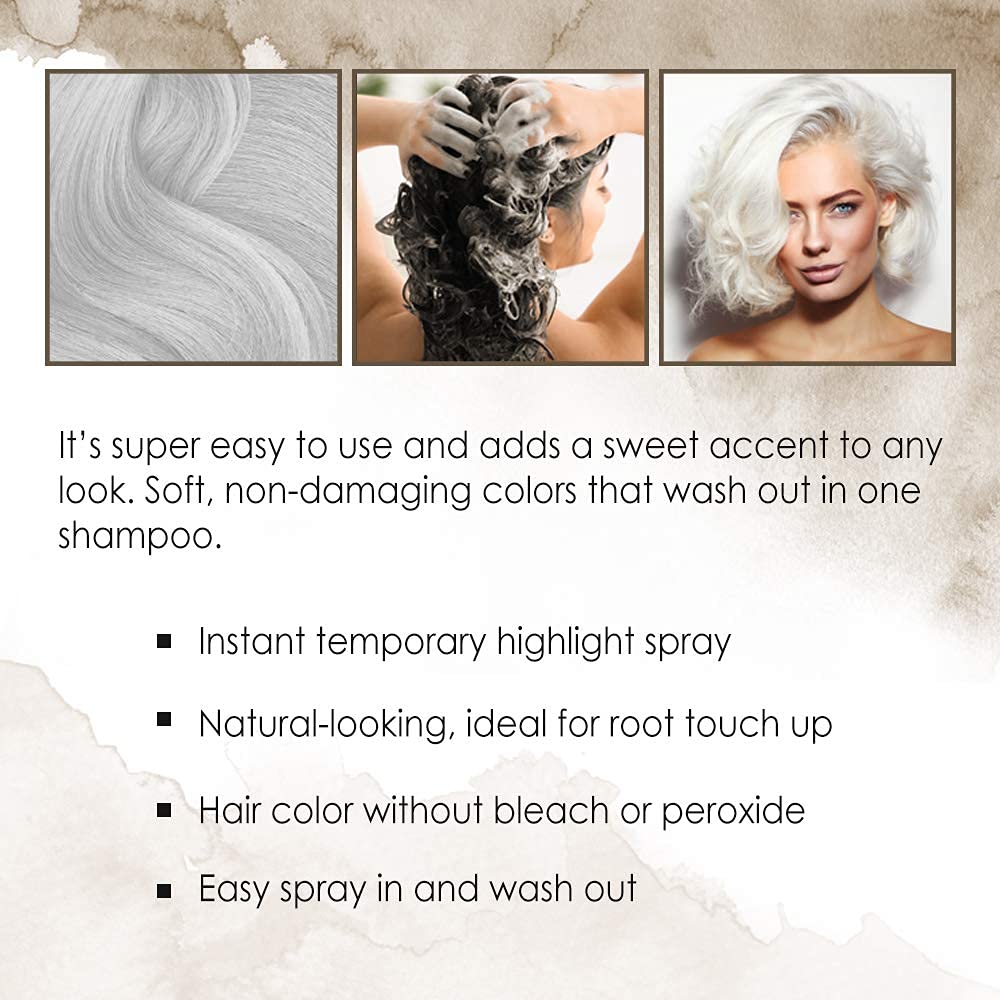 Punky Spray de Coloration Temporaire Blond Platine, vue de dos